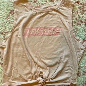 ‘NEW YORK’ cropped tie tank